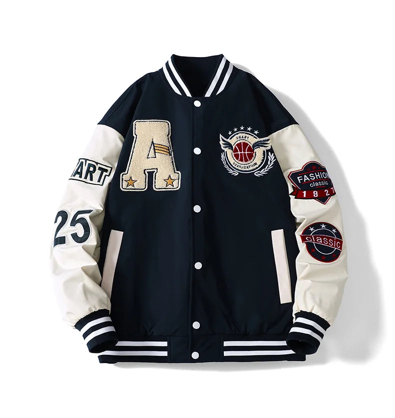 Retro Campus Letterman Jacket
