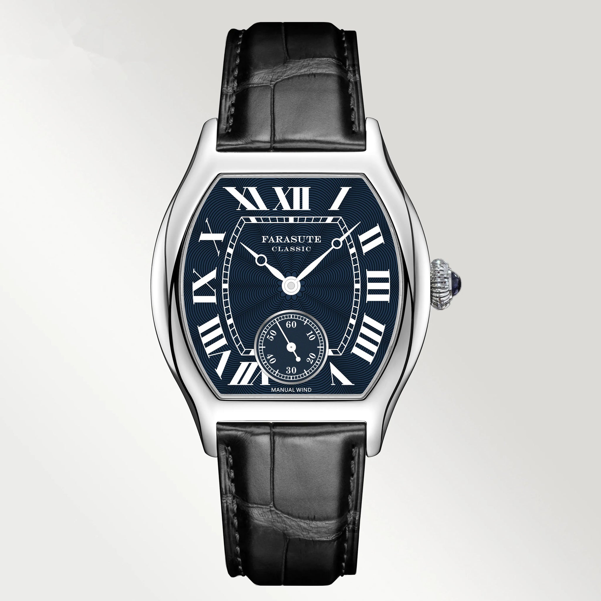 FARASUTE 36mm Retro Hangzhou Customized Manual Mechanical Movement Wristwatches Sapphire 5Bar Waterproof Watch Men Reloj Hombre
