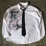 Men’s Y2K Gothic Skull Graphic Shirt