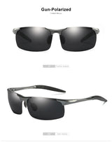 CLLOIO Brand Men's Polarized Sunglasses Aluminum Frame UV400 Anti-Glare Sun Glasses Male Driving Glasses Rimless Oculos De Sol