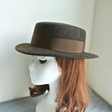 Wool Felt Fedora & Boater Hat – Wide Brim, Unisex