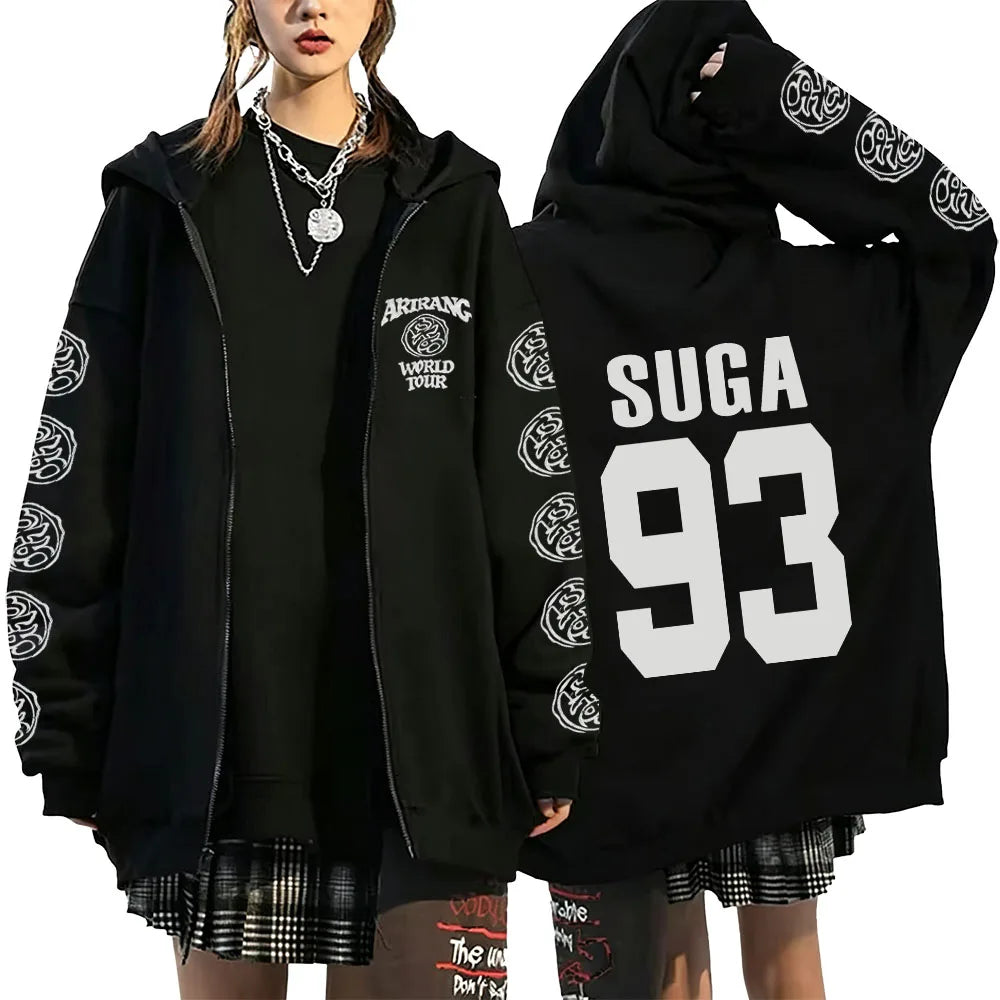 Y2K Graphic Zip-Up Hoodie