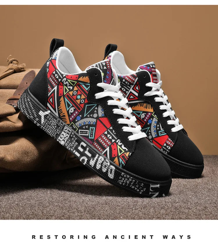 Men’s Graffiti Platform Sneakers