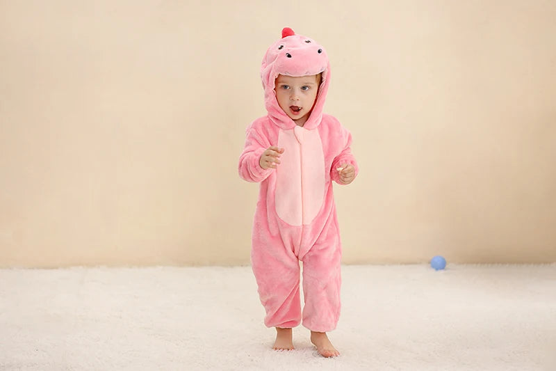 Plush Hooded Baby Winter Romper