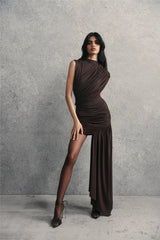 Elegant Ruched Sleeveless Mini Dress