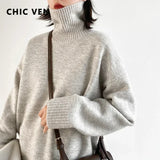 Women's Relaxed Mock Neck Knit Sweater