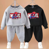 Anime Spiderman Printed Boys Sweatshirt Sets Spring/autumn Kids O Neck Hoodies Pants Two Piece Child Long Sleeve Clothes Set New