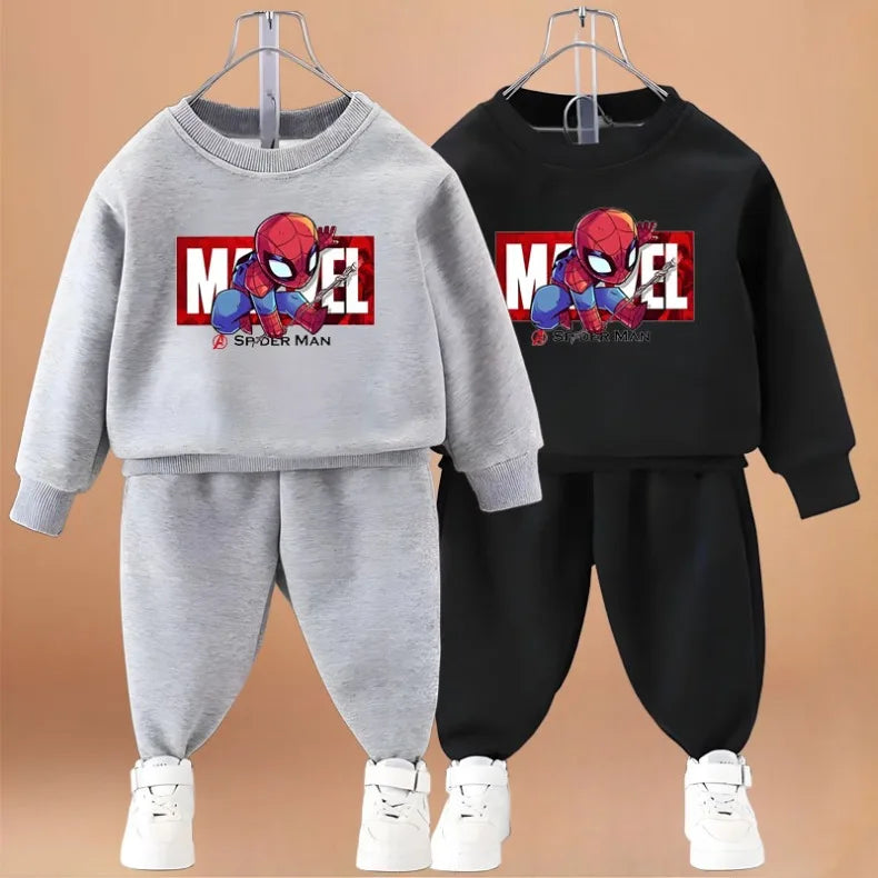 Anime Spiderman Printed Boys Sweatshirt Sets Spring/autumn Kids O Neck Hoodies Pants Two Piece Child Long Sleeve Clothes Set New