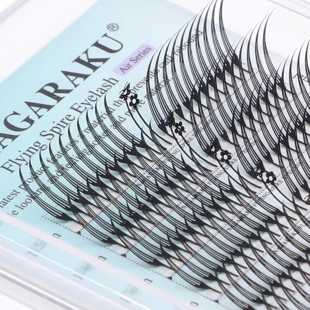 NAGARAKU Ship from America 10 cases Premade Spire Eyelash Plume Fluttering Eyelash Extensions Anime Effect Soft Comic