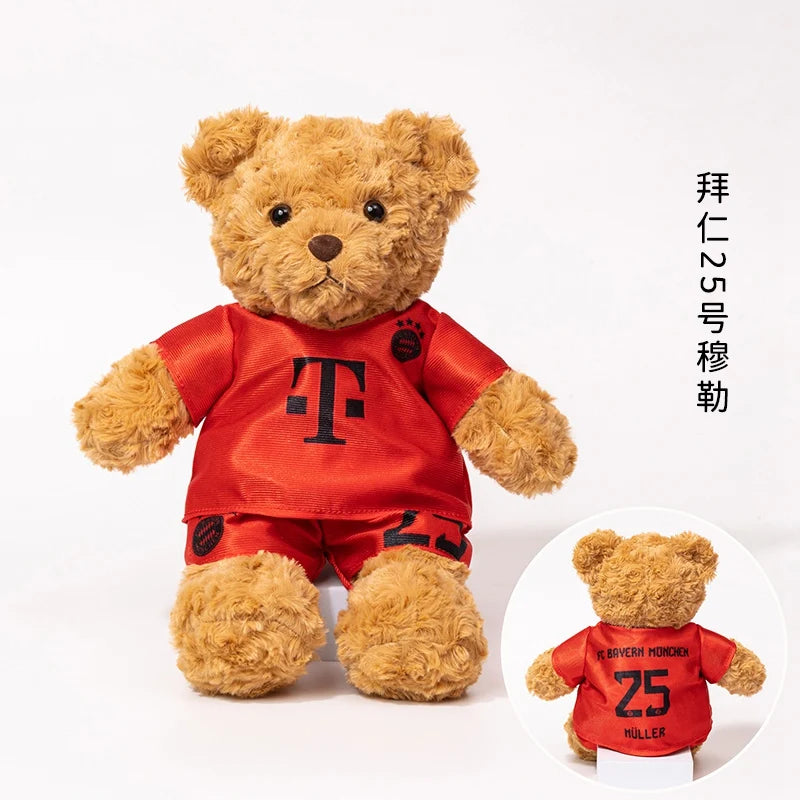 Football Star Plush Teddy Bear Doll | Kids & Fans Gift