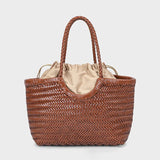 Handbags Women's Genuine Leather Shoulder Bag Weaving Casual Shopping Bag Vintage Big Tote Purse Cowhide Cross Hand Bags Lady