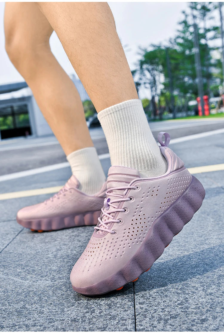 ClaWave Unisex Massage Cushioning Running Sneakers — Breathable Knit, Non-Slip