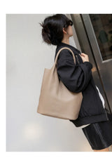 Luxury Soft Leather Bucket Bag | Large Women’s Shoulder Bag