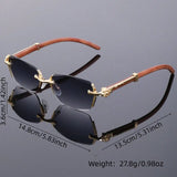 Rimless Cat Eye Sunglasses for Women | UV400 Protection