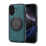 iPhone Faux Leather Case with 360° Ring Stand