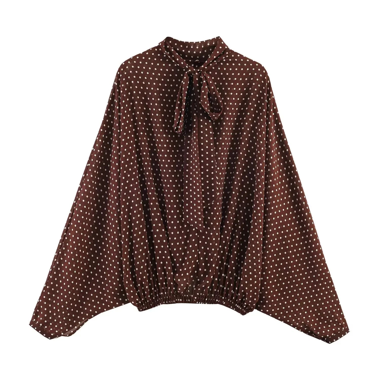 Polka Dot Printed Midi Skirts Two Piece Sets for Women 2025 Summer Chic Bow Tied Blouse Top Suits Woman 2 Piece Outfits