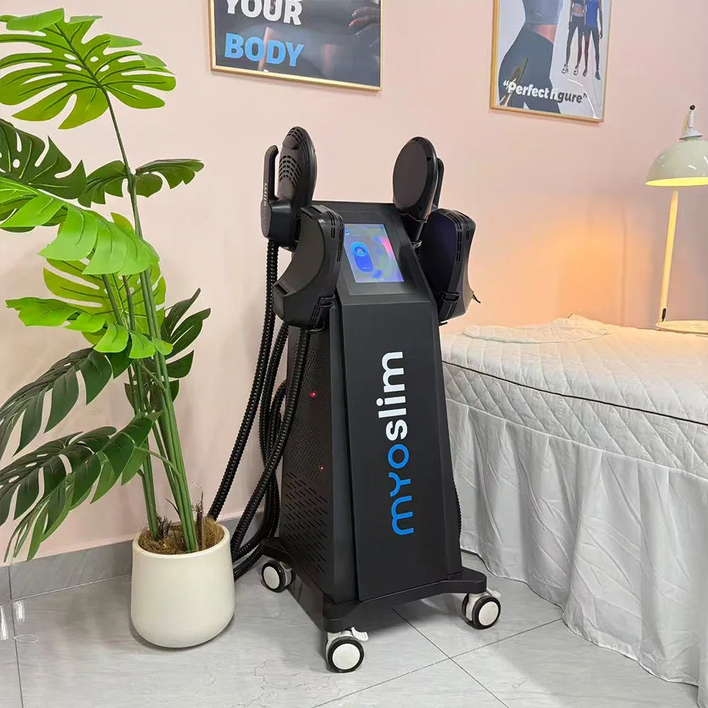 MYOslim  Electromagnetic Muscle Stimulator Professional Sculpt 6500W 5-Handle Pelvic Cushion for Fitness Equipment & Supplies