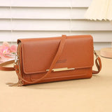 New Women Wallet Korean Style Large Capacity Multi-Functional Shoulder Bag Mid-Length Clutch Coin Purse