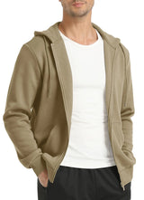 TACVASEN Men's Fleece-Lined Zip-Up Hoodie