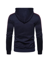 Men's Color Block Fleece Zip-Up Hoodie