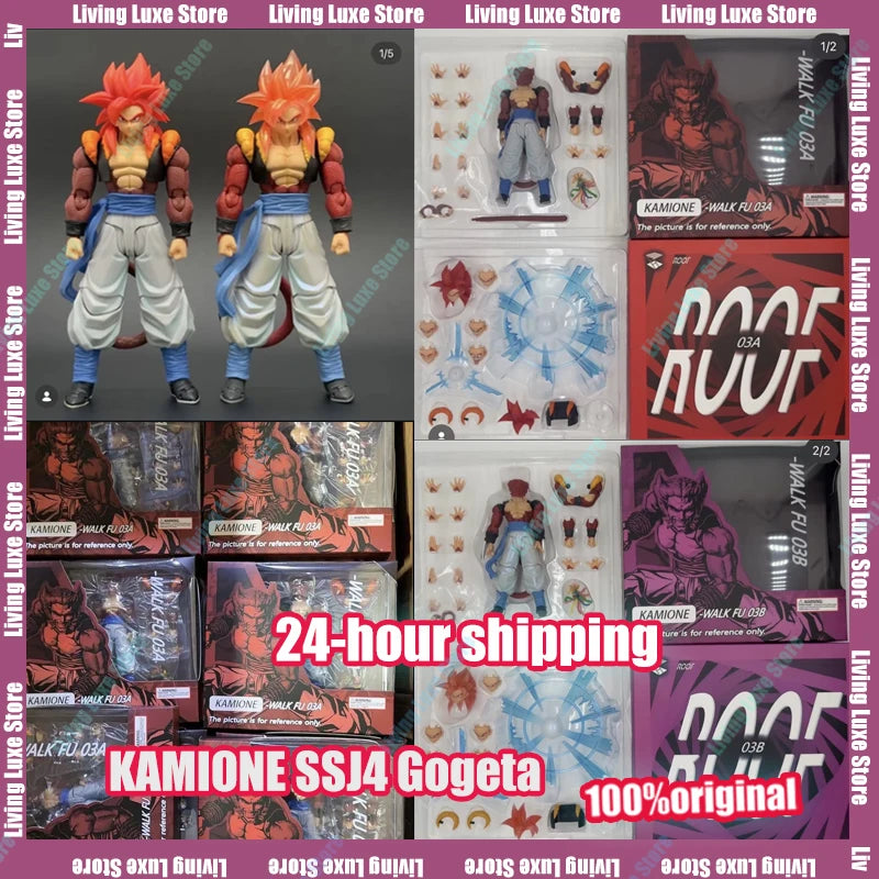IN-STOCK KAMIONE Action Figure SSJ4 Gogeta Dragon Ball GT 3.0 Figures Super Saiyan 4 Gogeta Anime Figurine Collection Model