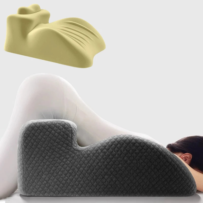 Adult Contoured Memory Foam Hip & Lumbar Support Cushion, Orthopedic Body Lift Pillow for Sitting Up, Flat Lying & Prone Rest