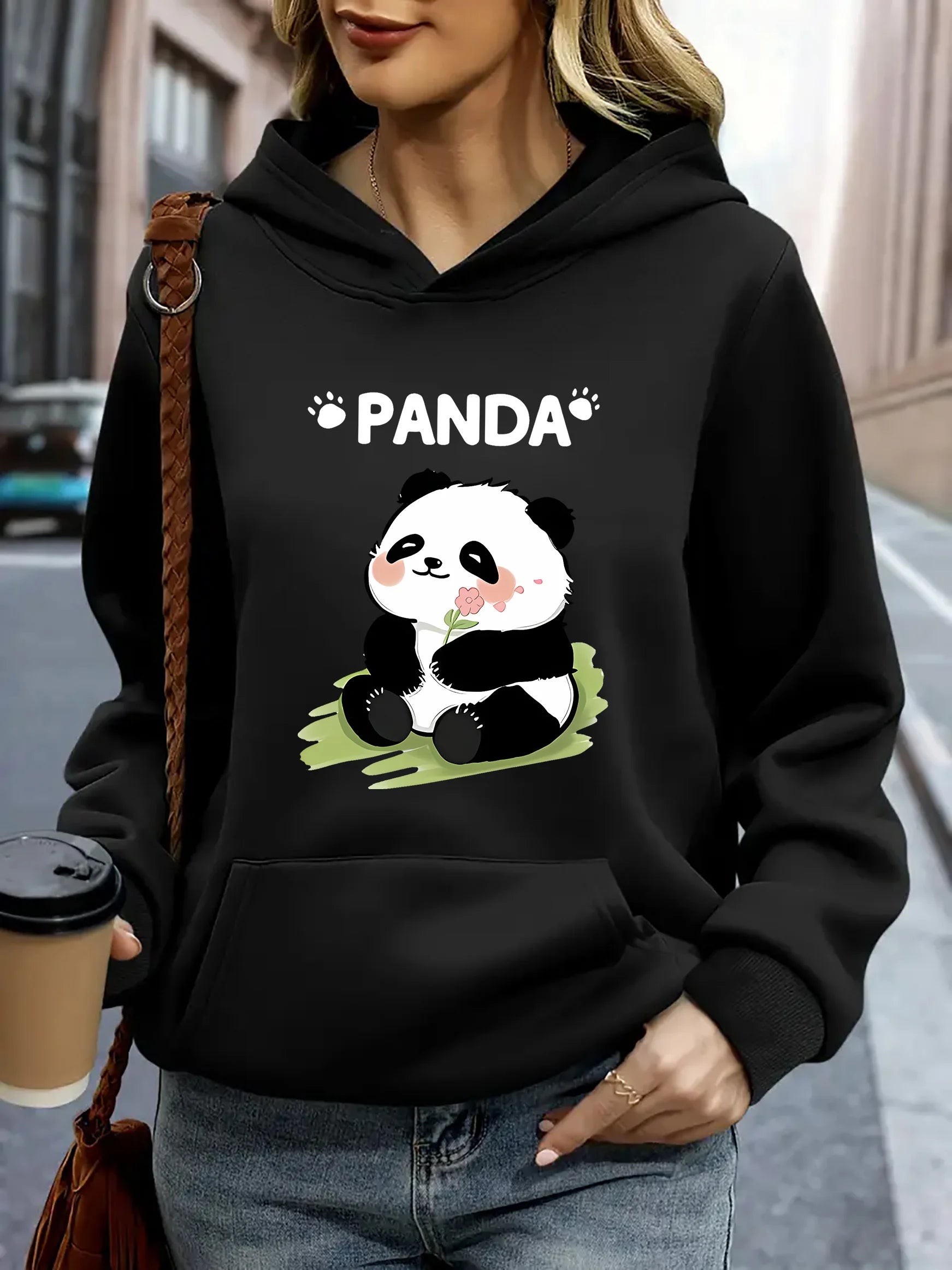 Cute Cartoon Panda Hoodie – Cozy Autumn/Winter Casual Sweatshirt