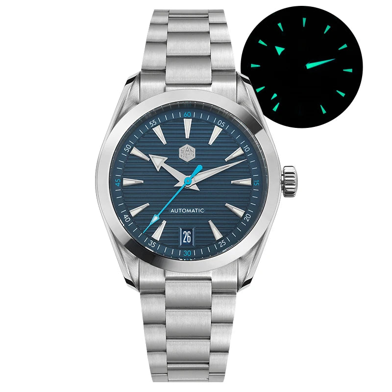 San Martin SN0113W  Men Watch PT5000 Movement Sapphire BGW9 Luminous Waterproof Fashion Luxury 38mm Automatic Mechanical Watches