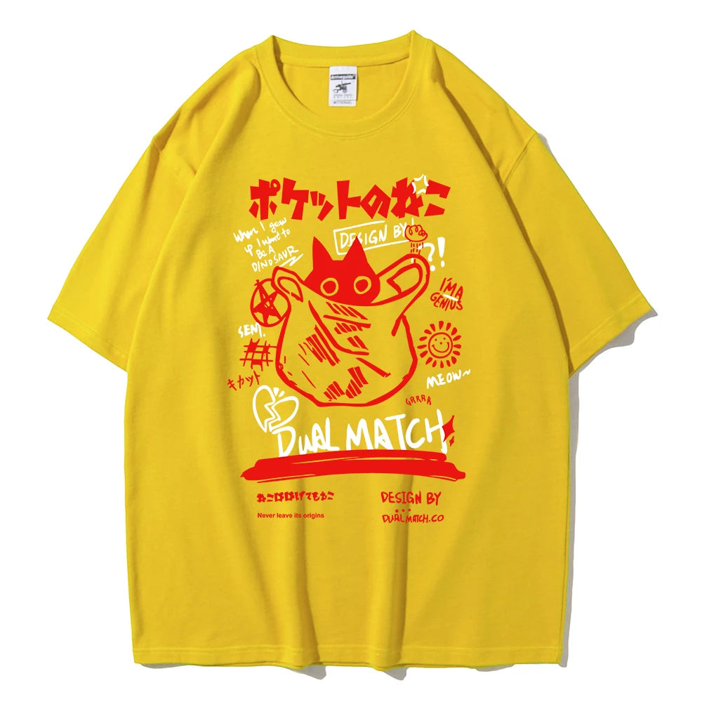 Kawaii Cat Harajuku Streetwear Tee