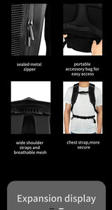 LED Hiking Backpack For Men Hard Shell LED Motorcycle Cycling Helmet Backpack woman Business Travel Waterproof Laptop Backpack