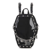 Gothic Punk Coffin Shape Ita Bag Women Clear Backpacks Dark Lolita Handbag and Shoulder Bag Girls Cosplay Designer 2 Insert