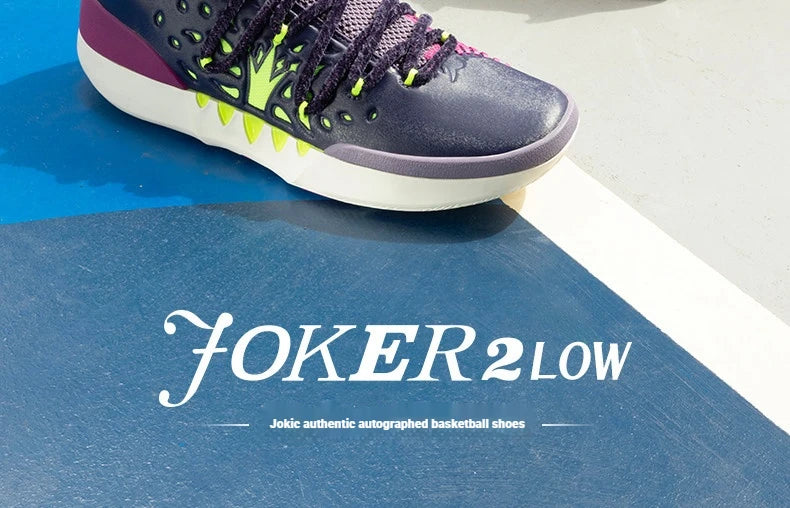 361 Degrees Joker 2 Low Men Basketball Shoes Jokic New Trendy Wear-resistant Non-slip Cushion Professional Sneakers 672611110