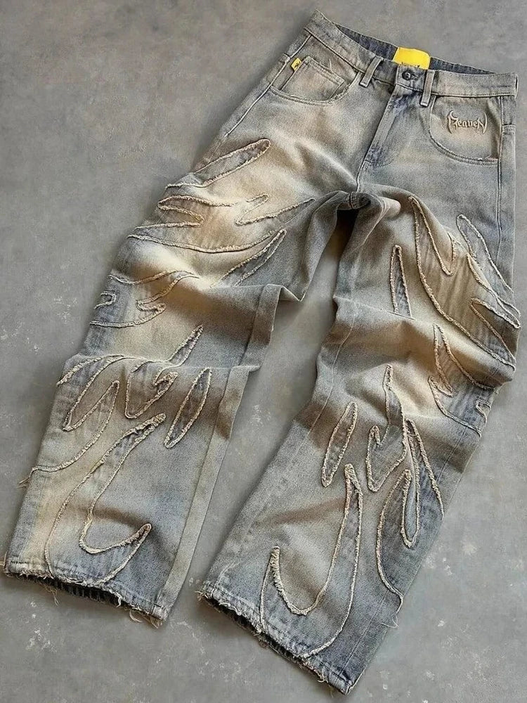 Y2K Harajuku Patchwork Baggy Jeans