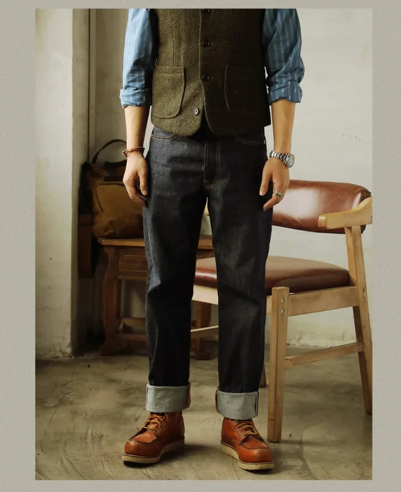 Red Tornado 55501 Relaxed Straight Fit Men's Raw Selvedge Jeans