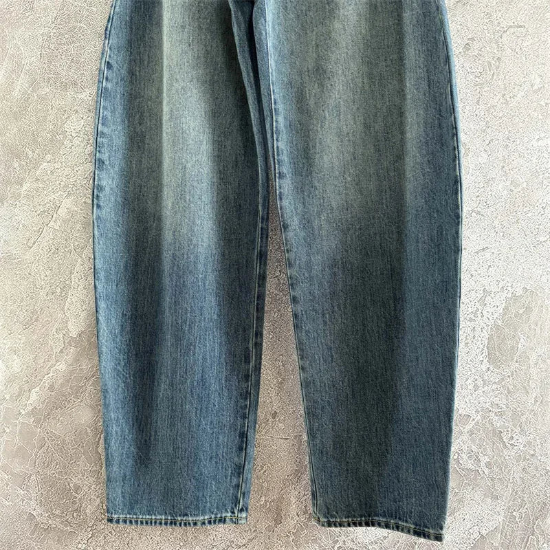 High-Waist Cotton Straight Jeans — Women's Slim Fit
