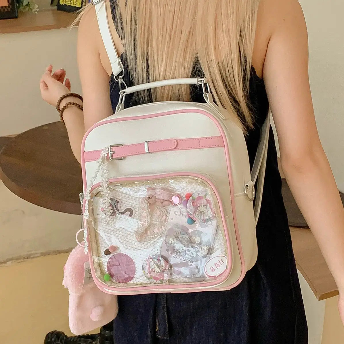 New Women Fashion Casual Backpack Preppy Style One Shoulder Crossbody Handbag Original Niche Design Girl Ulzzang Ita Bag