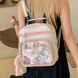 New Women Fashion Casual Backpack Preppy Style One Shoulder Crossbody Handbag Original Niche Design Girl Ulzzang Ita Bag
