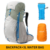 55L Internal Frame Waterproof Hiking Camping Backpack with Rain Cover, Large Lightweight Travel Daypack Rucksack for Climbing