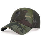 Unisex Skull Embroidery Breathable Baseball Cap