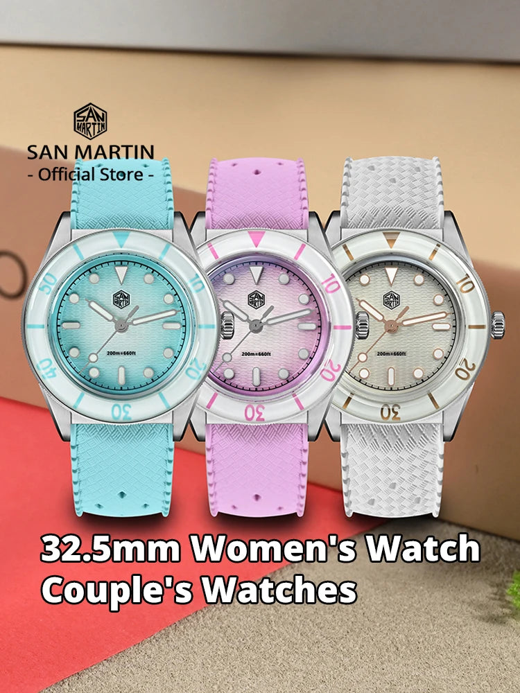 San Martin 39mm SN0151 Guilloche MOP Automatic Dive Watch