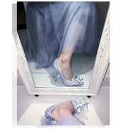 Women's Rhinestone Pointed-Toe Wedding Pumps