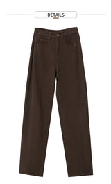 AMII Wide-Leg Cotton Jeans | Warm Winter Denim for Women