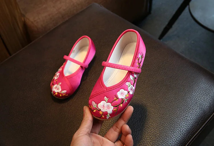 Girls’ Embroidered Ethnic Princess Shoes