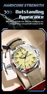 POEDAGAR Original Business Man Wristwatch Waterproof Luminous Date Week Casual Watch For Men Quartz Leather Luxury Fashion Men's Watches Reloj