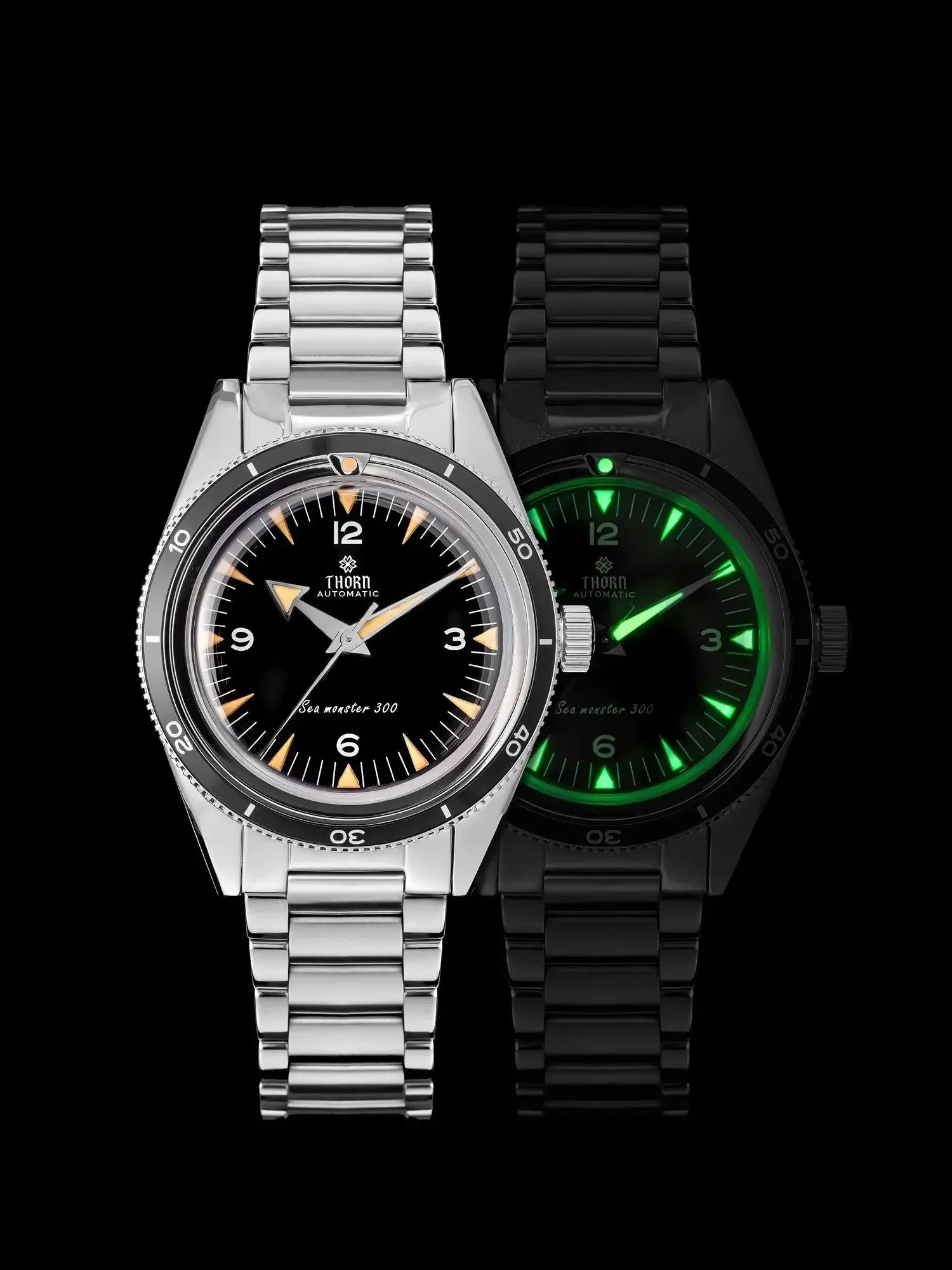 New THORN T026 Automatic Watch 38mm Sapphire 316L Stainless Steel PT5000/Swiss Ronda Movement Vintage Style Luminous Men's Watch