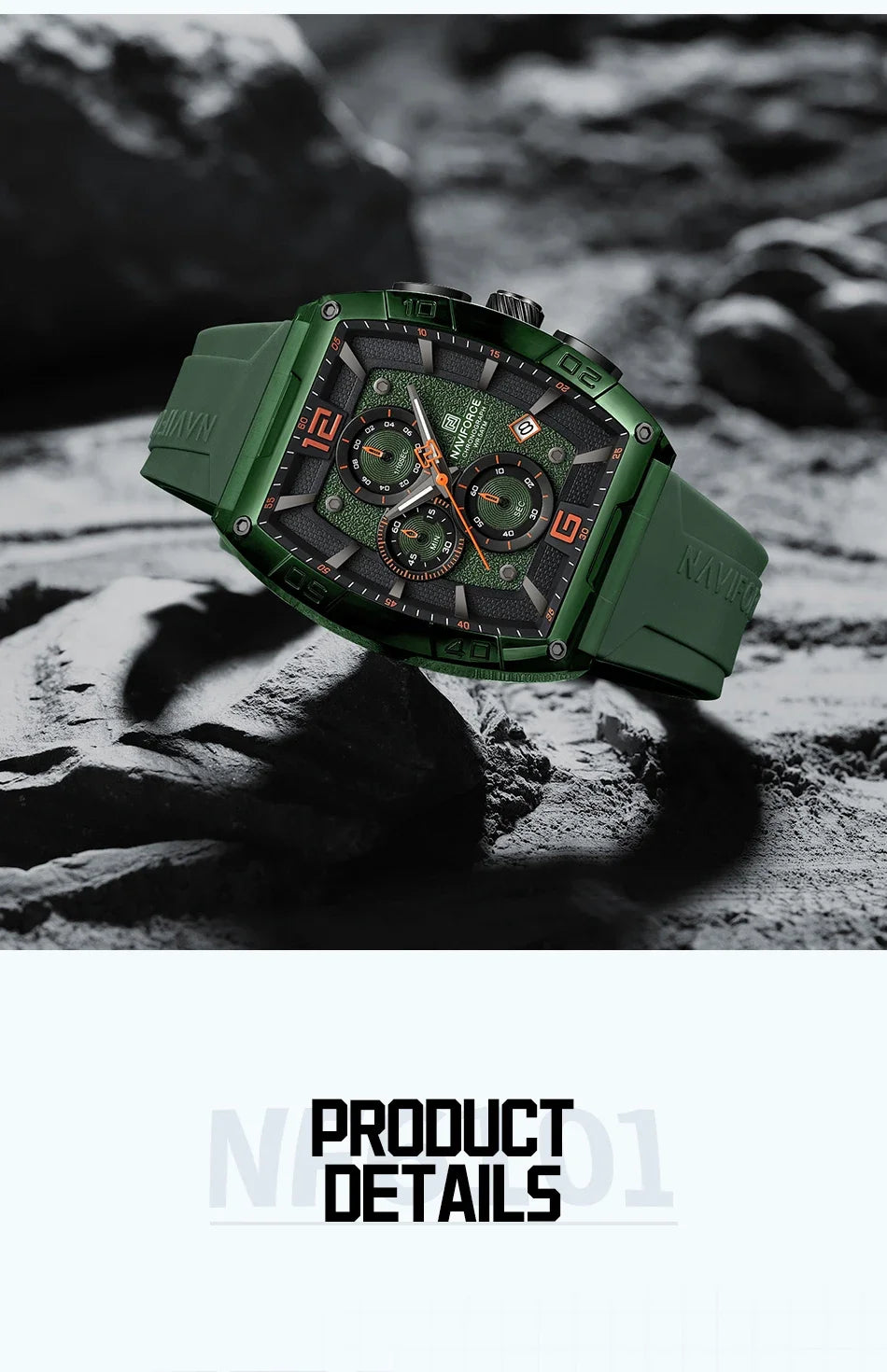 Men’s Waterproof Quartz Watch - Silicone Sport Strap