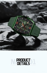 Men’s Waterproof Quartz Watch - Silicone Sport Strap