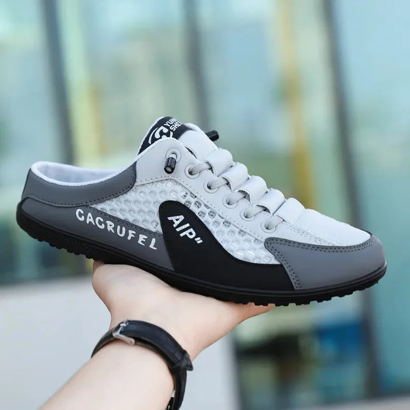 Men's Fashion Soft-Sun Half Slippers Summer Men Trendy Bottom Casual Shoes Soft Sole Support Shoes Sneakers Men's Shoes