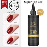 BORN PRETTY 250g Super Top Coat Gel Nail Polish Base Gel Matte Top Coat Semi-Permanent Varnish Soak Off Nail Art Functional Gel