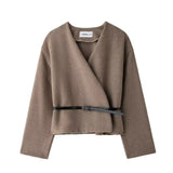 Elegant Belted Wrap Jacket
